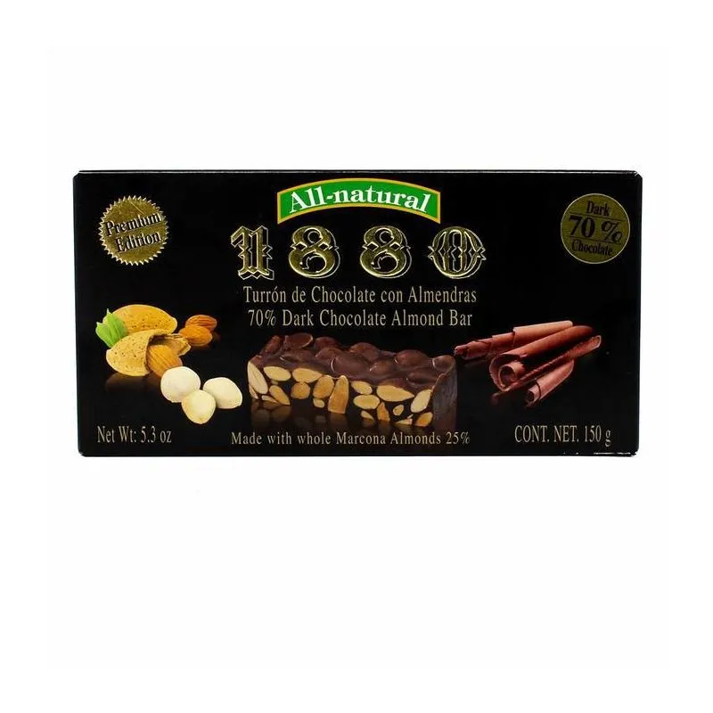 Turrón de Chocolate y Almendras Premium 1880