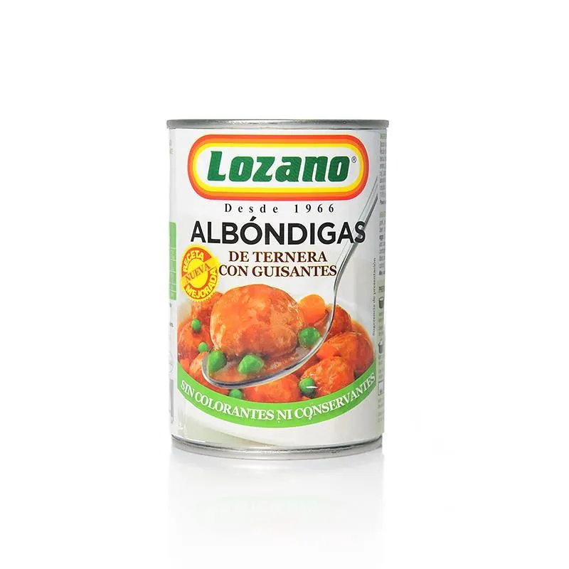 Albóndigas con Guisantes y Zanahoria Lozano