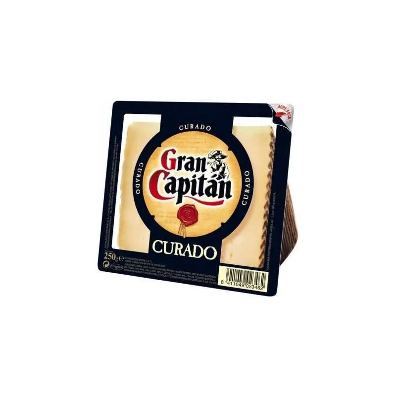 Queso Gran Capitán Curado Cuña 250 gr.